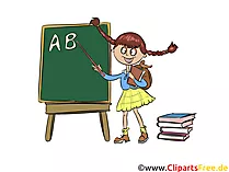 Schreibtafel, Kreidetafel in der Schule, Schulunterricht Clipart, Bild, Cartoon
