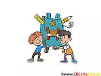 Schüler in der Schule Bild, Cartoon, Clipart