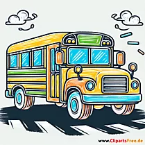 Schulbus Clipart kostenlos