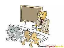 Schulklasse Cartoon, Clipart, Bild, Illustration