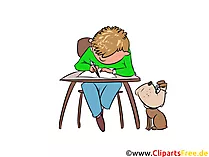 Unterricht in der Schule Clipart, Bild, Illustration, Grafik