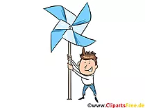 Windrad Clipart, Bild, Illustration