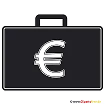 Clip Art Briefcase mit Geld