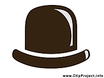 Derby Bowler Hut Clipart