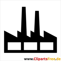 Industriegebiet Symbol, Piktogramm, Bild