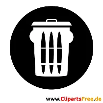 Mülleimer Piktogramm, Bild, Grafik, Clipart
