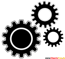 Prozesse Clipart, Bild, Grafik, Illustration schwarz-weiss