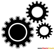 Prozesse Clipart, Bild, Grafik, Illustration schwarz-weiss
