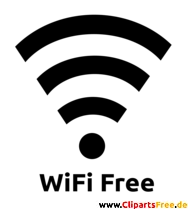WiFi Symbol Clipart, Bild, Grafik schwarz-weiss