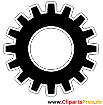 Zahnrad Bild, Symbol. Piktogramm, Clipart