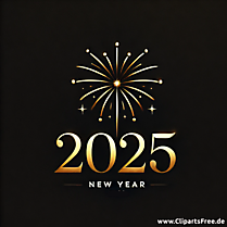 Piękna kartka z życzeniami sylwestrowymi 2025