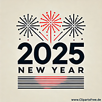 Vintage ilustracji nowego roku 2025