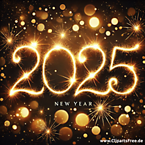 Piękna kartka z życzeniami na Nowy Rok 2025