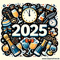 Oudejaarsavond 2025 clipartafbeeldingen - afbeeldingen voor oudejaarsavond