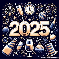 Oudejaarsavond Clipart 2025 - Afbeeldingen voor oudejaarsavond