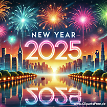 Ilustracja uroczystości sylwestrowej 2025
