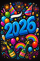 2026 E-Karte zum Silvester