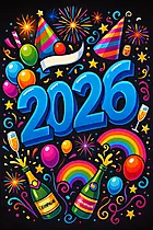 2026 E-Karte zum Silvester