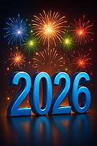 2026 Silvesterkarte zum Versenden