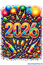 Маляўнічы феерверк на Новы год 2026