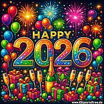 Frohes Neues Jahr 2026 Bild zum Verschicken