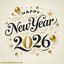 Happy New Year 2026 vintage Bild