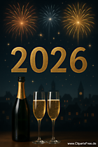 Silvester Clipart 2026 - Bilder zum Silvester