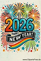 Zahl 2026 zum Silvester
