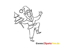 Ausmalbild Silvester