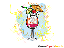 Cocktail Clipart, Bild, Illustration für Silvester