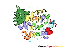 E Card zum Neujahr und Silvester