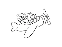 Flugzeug zum Ausmalen - Malvorlagen zum Silvester