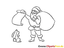 Free Coloring Sheet Santa Claus