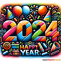 2024 Silvester - Bild zum Teilen in sozialen Netzwerken