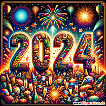 Frohes Neues Jahr 2024 Bild zum teilen in WhatsApp
