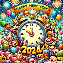Frohes Neues Jahr 2024 Bild zum Verschicken