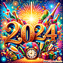 Frohes Neues Jahr 2024 schöne Illustration