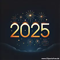 2025 Glückwunschkarte zum Drucken