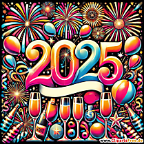 2025 Silvester - Bild zum Teilen in sozialen Netzwerken