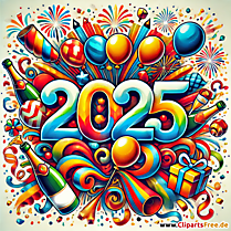 Cartoon Illustration zum Silvester 2025