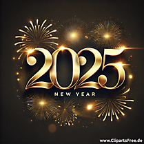 Ein gesundes und erfolgreiches Neujahr 2025 Glückwunsch
