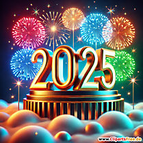 Frohes Neues Jahr 2025 Bild zum Verschicken