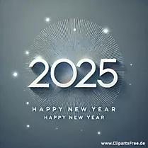 Frohes Neues Jahr 2025 Wunsch im offiziellen Stil