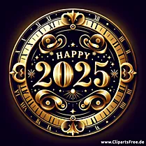 Grußkarte zum Neujahr 2025