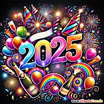 Tolles Neues Jahr 2025 Illustration