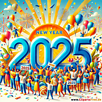 Zahl 2025 zum Silvester