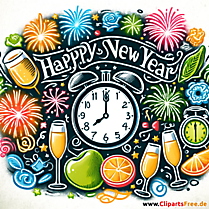 Frohes Neues Jahr Clipart