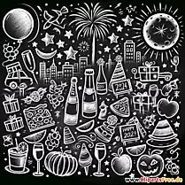 Frohes Neues Jahr Clipart