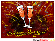 Glueckwuensche fuer das Neue Jahr und Silvester