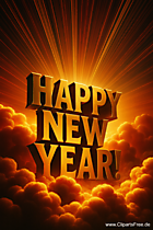 Happy New Year Glückwunsch zum Silvester